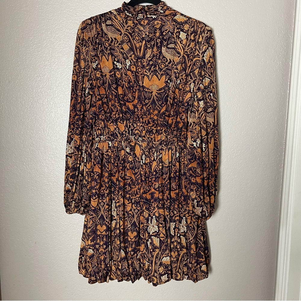 Ulla Johnson Mini Dress Small Wilhemina Celestial Orange Purple Floral Feminine - Picture 5 of 16